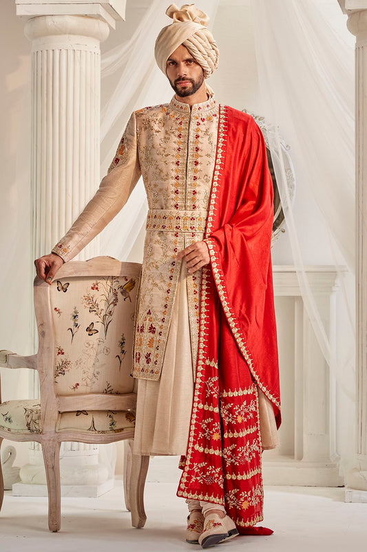 Beige Indo-Western Jacket Set – Sangeet